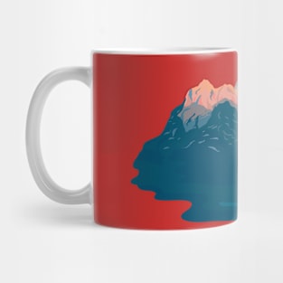 Mountains Blue Mug